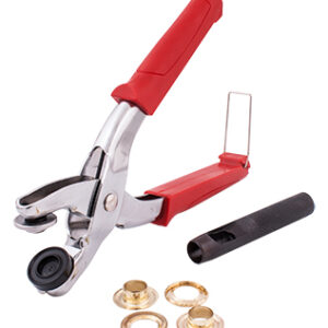 GROMMET SETTING TOOL KIT C/W 10PC EYELETS 12MM