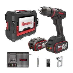 KRESS Cordless Hammer Drill 13mm 20V BL 60Nm Kit