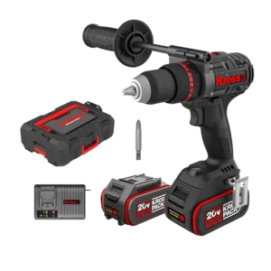 KRESS Hammer Drill 13mm 20V BL 150Nm Kit
